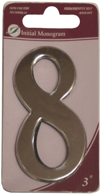 Aluminium 75mm(3") Numeral No.8 