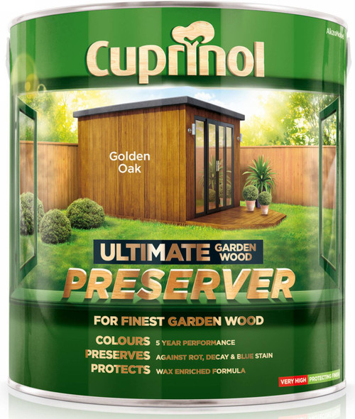 Cuprinol Ultimate Garden Wood Preserver Golden Oak 4Ltr