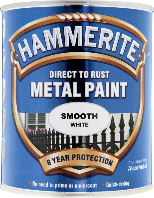 Hammerite Direct to Rust Metal Paint Smooth White 750ml
