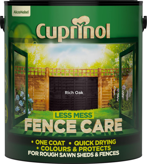 Cuprinol Less Mess Fence Care Rich Oak 6ltr