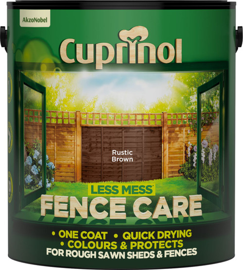 Cuprinol Less Mess Fence Care Rustic Brown 6ltr