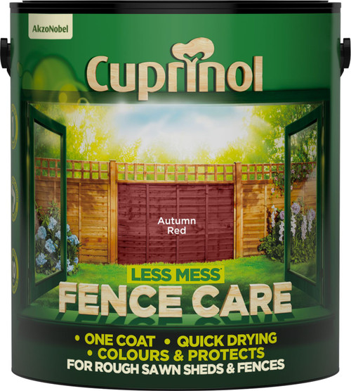 Cuprinol Less Mess Fence Care Autumn Red 6ltr 