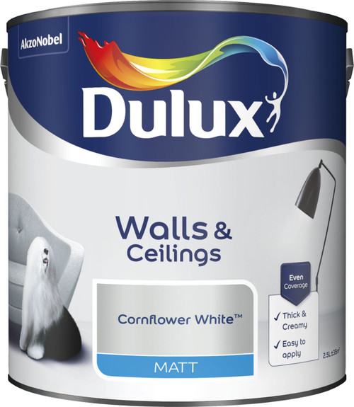 Dulux Matt Cornflower White 2.5L 