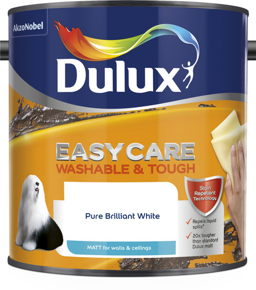 Dulux Easycare Matt Pure Brilliant White 2.5L