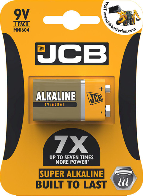 JCB PP3 9V Alkaline Battery