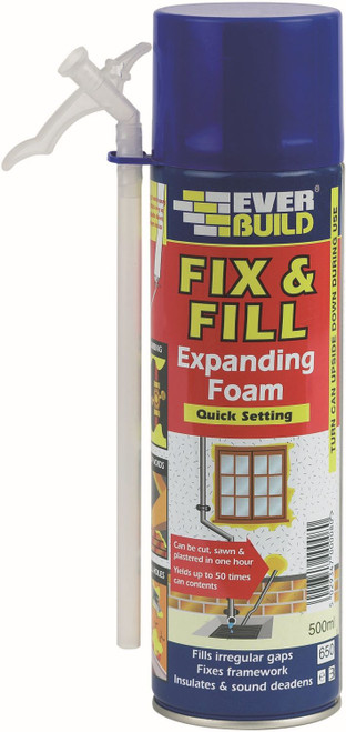 Everbuild 500ml Fill  +Fix Expanding Foam 