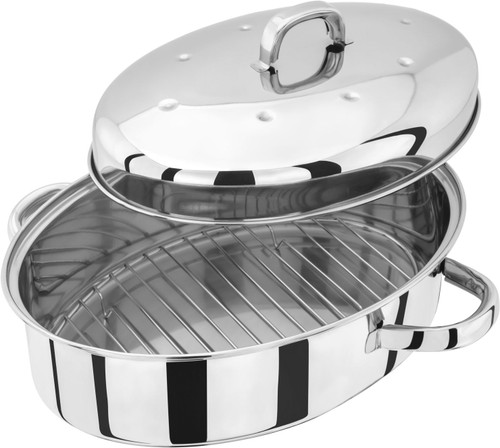 Judge S/Steel 32cm (12 1/2")Oval Roaster with Lid 