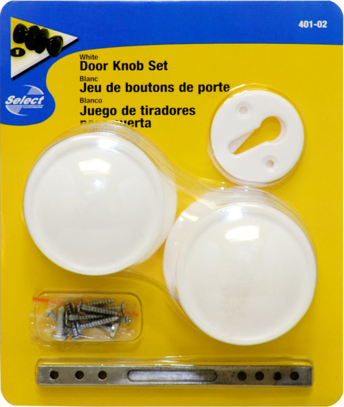 Map Mortice Knob Set White 