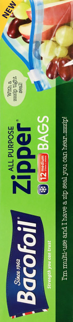 Bacofoil 3Ltr All Purpose Zipper Bags Pk of 12
