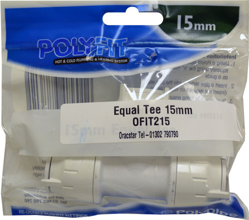 Polyfit 15mm Equal Tee 