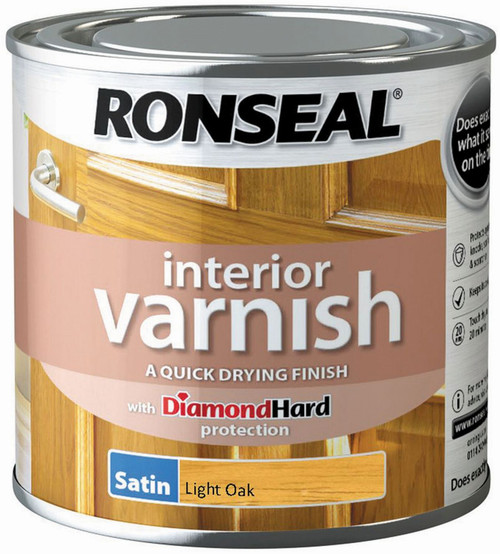 Ronseal Interior Varnish Light Oak Satin 250ml