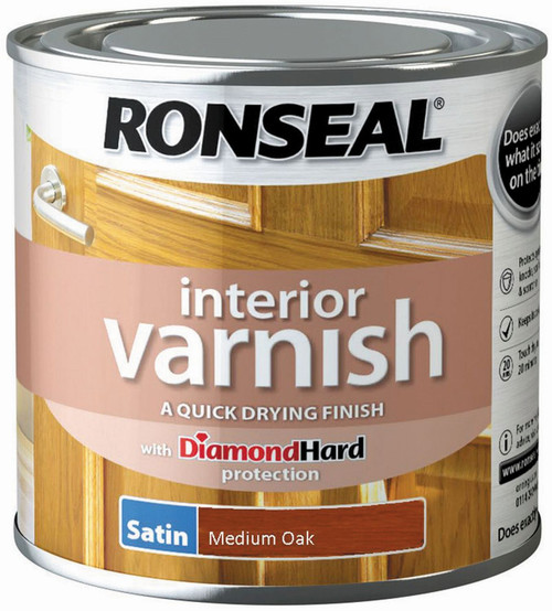 Ronseal Interior Varnish Medium Oak Satin 250ml