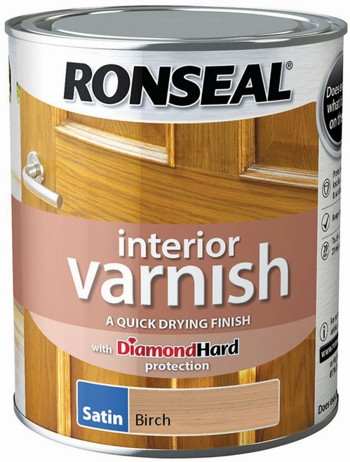 Ronseal Interior Varnish Birch Satin 750ml