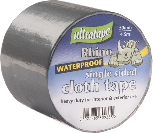 Ultratape Rhino Silver Single Sided Cloth Tape 50mm x 4.5m