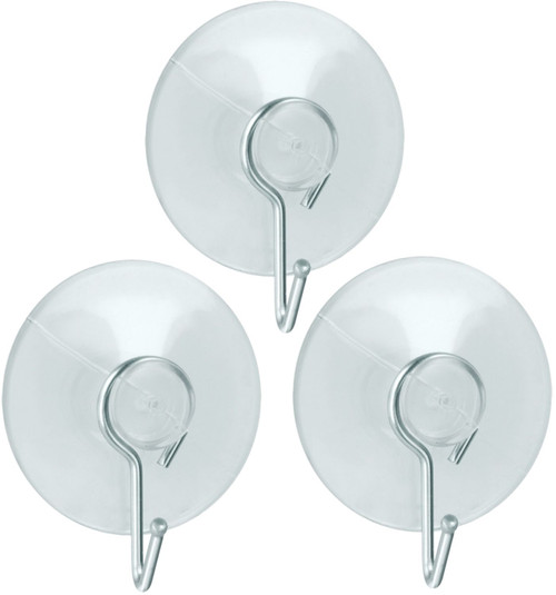 Metaltex 5cm Suction Cup Hooks Pack of 3