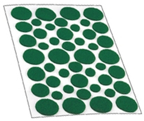 Select Assorted Round Felt Pads Green 