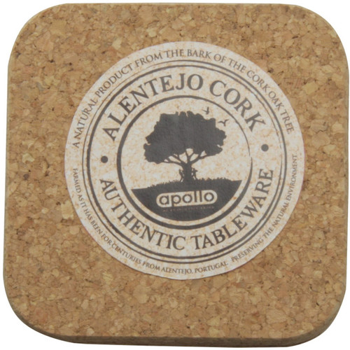 Apollo Cork 10cm Square Coasters Set of 6