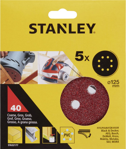 Stanley Multi Sander Disc 40g Pack of 5