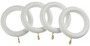 Rings For Wood Pole White pack of 4