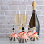 Prosecco Cupcake Case &Toppers