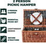 2 Person Filled Picnic Basket