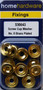 Home Hardware No.6 Screw Cup Washers Brass Plated pack of 15