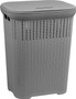 Bluecanyon Plastic Lace Laundry Hamper Grey 50 Litre Capacity