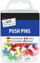 Just Stationery 50 Push Pins Assorted Colours