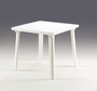 Bica White Resin Square Table 80cm