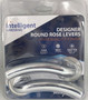 Intelligent Hardware Designer Round Rose Levers Satin Chrome and Polished Chrome Finish