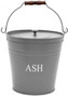 The Fireside Range Ash Bucket With Lid Grey