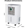 Tower T674003 Dehumidifier Extracts 12 Litres Per Day With 24 Hour Timer