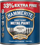 Hammerite Direct to Rust Metal Paint Smooth Silver 1Ltr