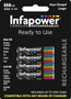 Infapower AAA Solar Light Batteries Card of 4 