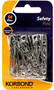 KORBOND Safety Pins Nickel Plated Pack of 50