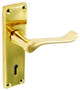 Securit Brass Vict Scroll L/Lock Furniture 