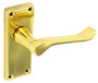 Securit Brass Vict Scroll L/Latch Furniture 