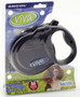 Ancol Viva Black Retractable Tape Lead 5m