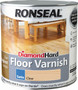 Ronseal Diamond Hard Floor Varnish Clear Satin 2.5Ltr