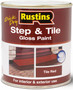 Rustins 250ml Step & Tile Paint GLOSS RED 
