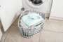 Addis Grey Green Fold Flat Laundry Basket 38Ltr