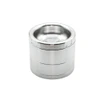  Stache Big Grinder - 4-Piece with Ash Tray - Silver 