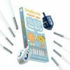 daysavers tokin jew box with white paper pre rolled cones floating beside blue and white dreidels