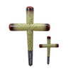 large and small inflatable cross cones standing side by side to show the size difference