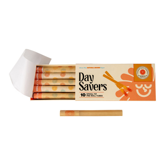DaySavers Natural Brown Half Gram 1 1/4 Artisan Pre Rolled Tubes [10 Pack]