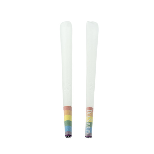 DaySavers 1 Gram King Size LGBTQ+ Pride Flag Pre Rolled Cones - Refined White [Pack of 3 Cones]