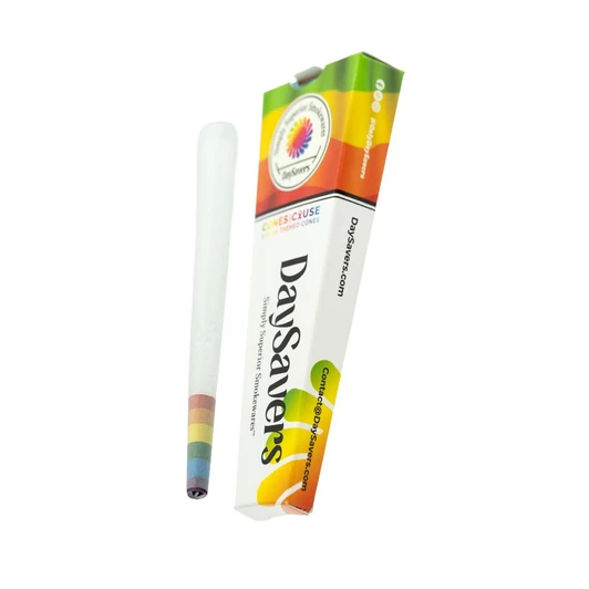  DaySavers 1 Gram King Size LGBTQ+ Pride Flag Pre Rolled Cones - Refined White [Pack of 3 Cones] 