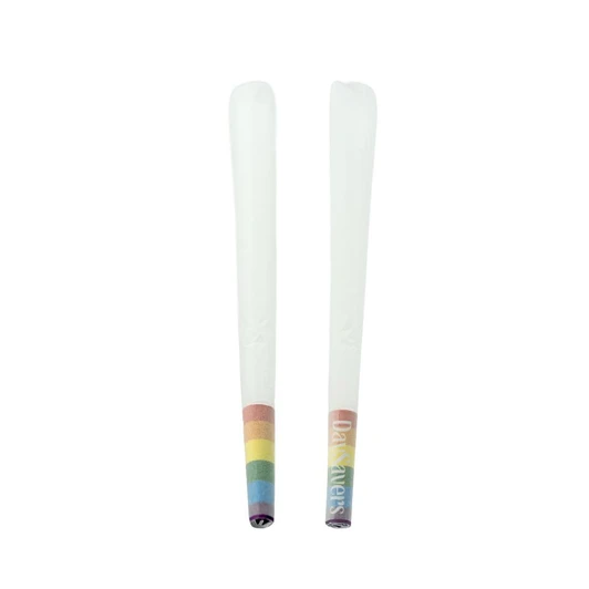  DaySavers 1 Gram King Size LGBTQ+ Pride Flag Pre Rolled Cones - Refined White [Pack of 3 Cones] 