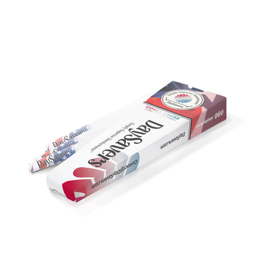 DaySavers 1 Gram King Size American Flag Pre Rolled Cones - Refined White [Pack of 3 Cones]