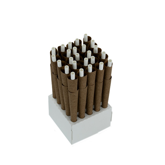 DaySavers 1 Gram King Size Brown Hybrid Hemp Blunt Wrap Pre Rolled Cones [50 Cone Box]
